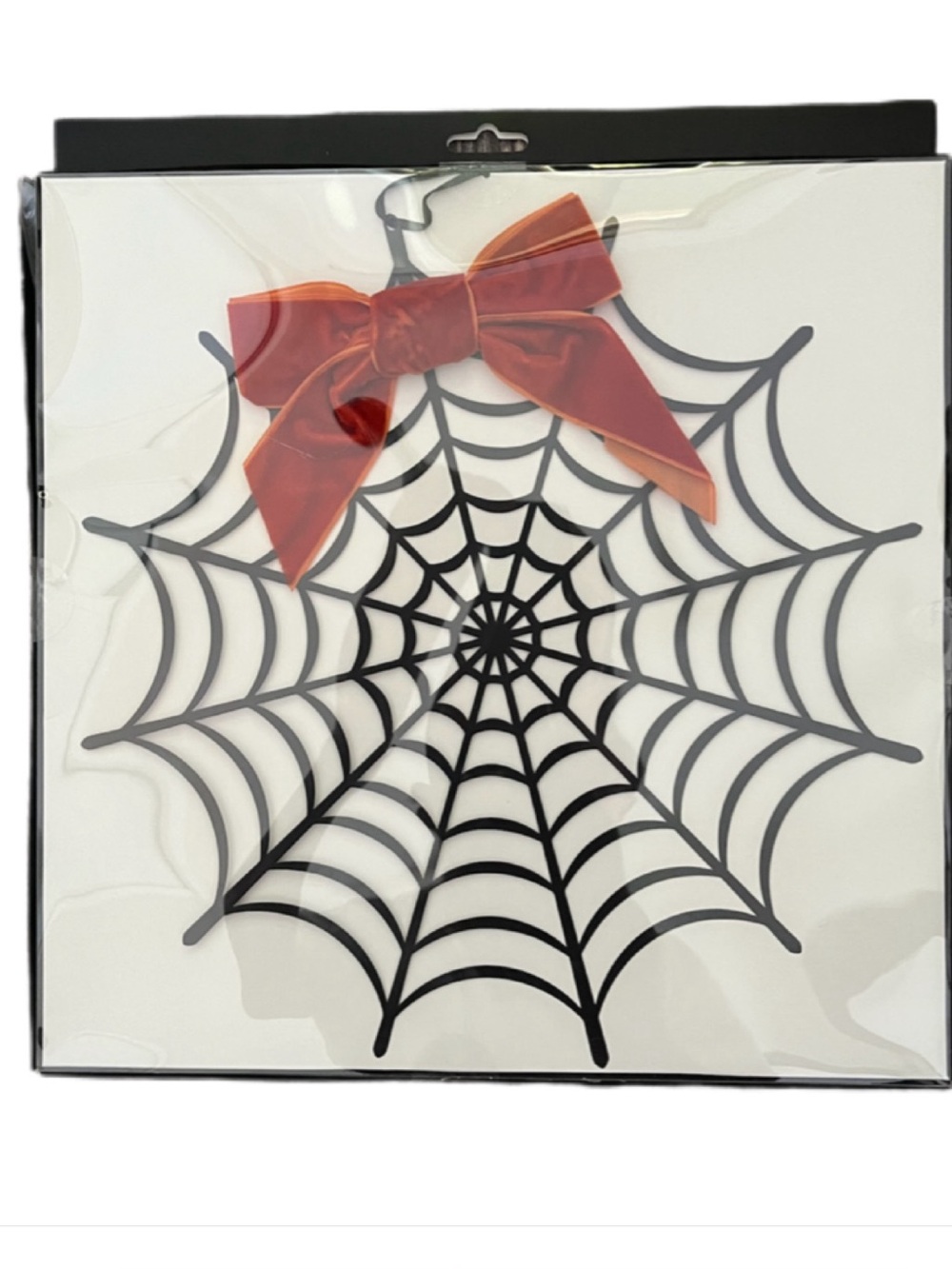 My Minds Eye! Metal Spiderweb “wreath” velvet bow! Brand New!